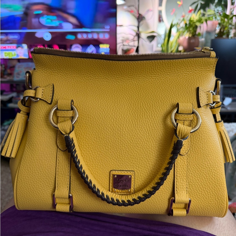 Dooney & Bourke Pebble Leather lemon satchel